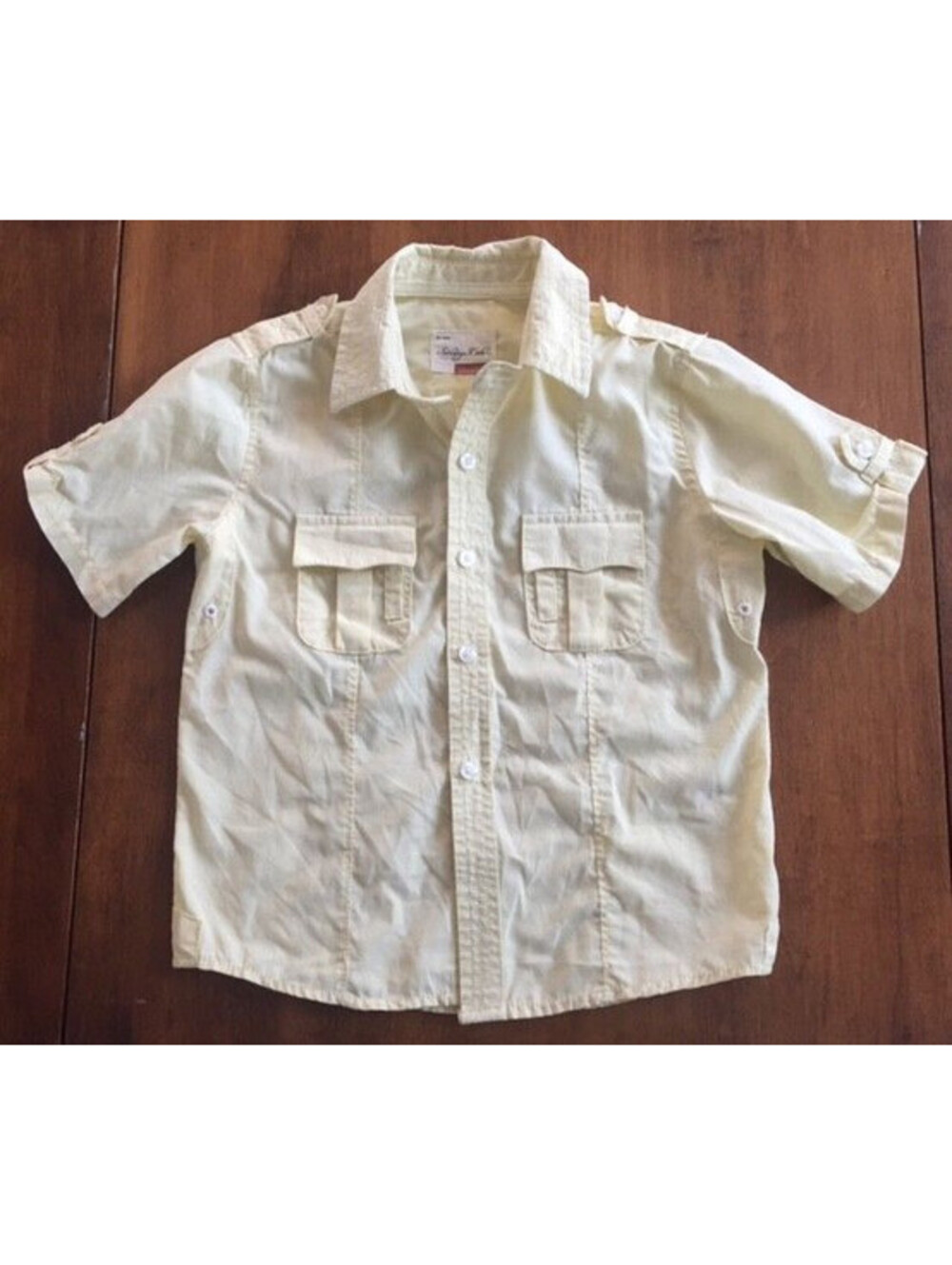 Boys SOVEREIGN CODE SHORT SLEEVE BUTTON FRONT SHIRT Collar POCKETS Size 4T